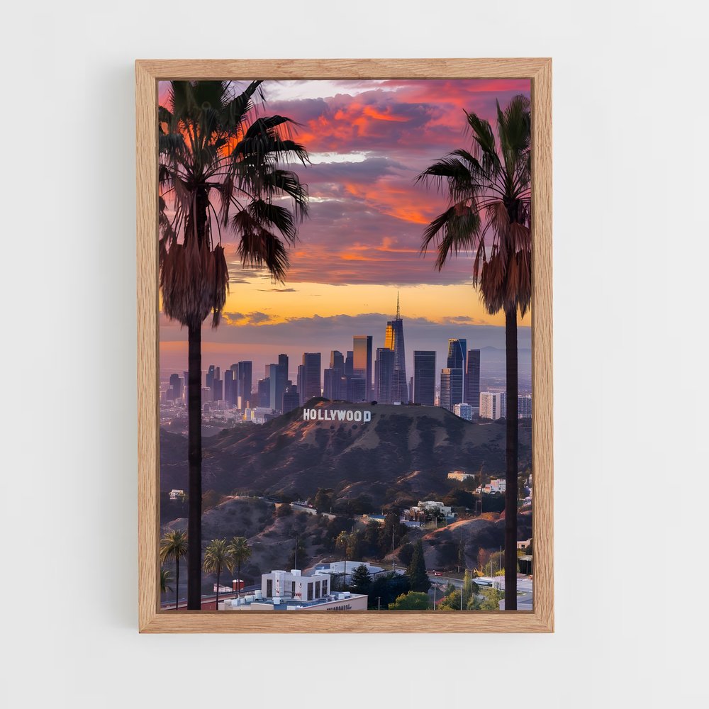 Poster Sunset Over Hollywood – affiche Baseball (vue 4)